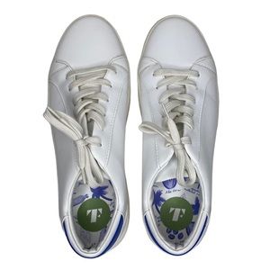 Thousand Fell Women's Lace-up Vegan Sneakers White / Blue W9.5